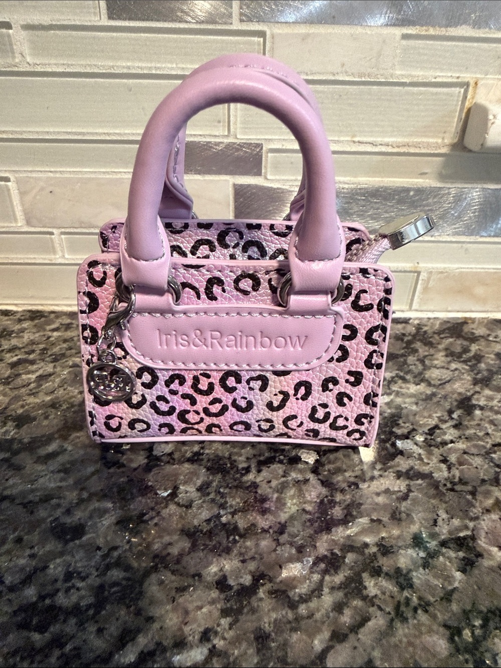 Iris and Rainbow Pink Leopard Mini Tote